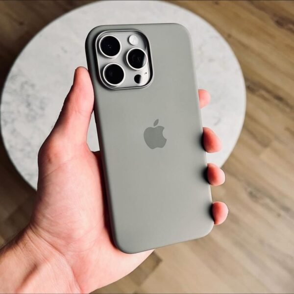 Official Silicone case with Magsafe Animation Natural Titanium